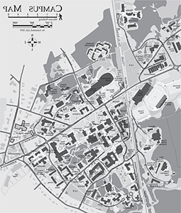 Core Campus Map - black and white