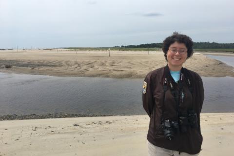 Molly Jacobson at the Rachel Carson National Wildlife Refuge.